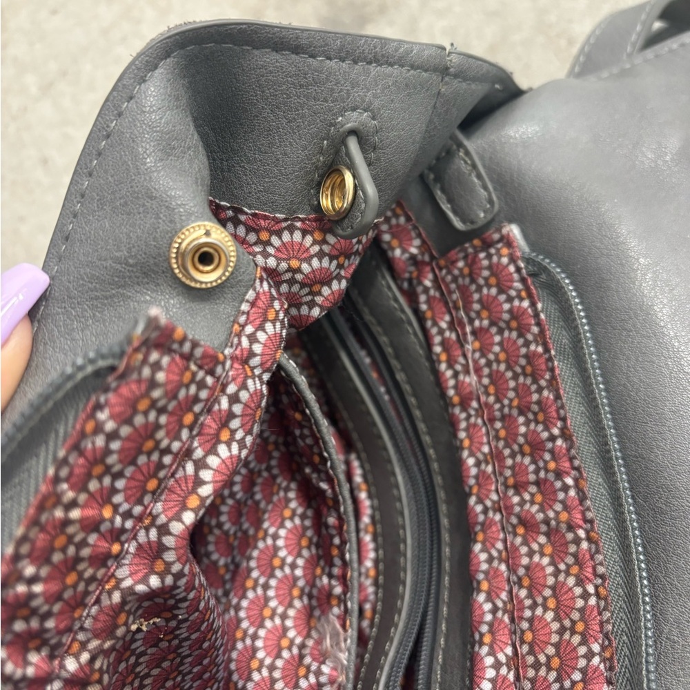 Grey Suede Backpack - Picture 6 of 8